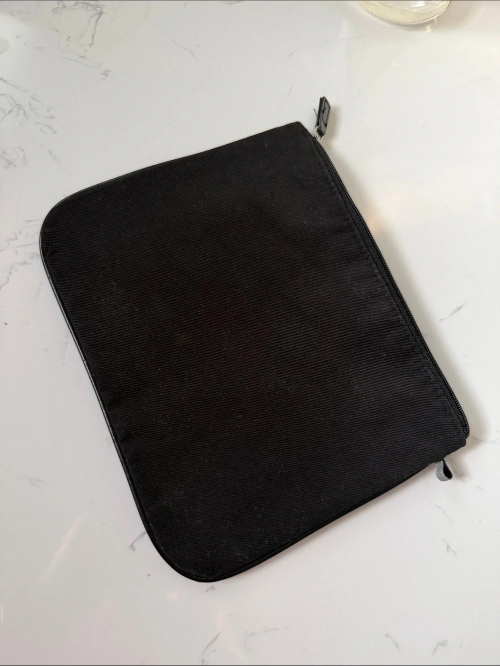Dior Beauty Black Canvas Zip Pouch makeup bag